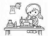 Joyful Sewing Coloring Sheet  Page sketch template