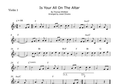 Is Your All On The Altar (arr. Josiel Oliveira) by Thomas Whitfield ...