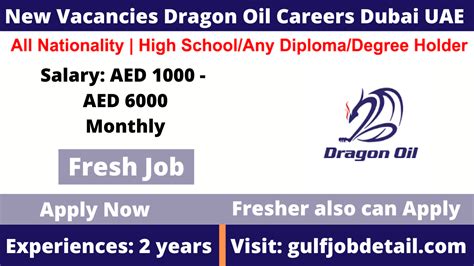 New Vacancies Dragon Oil Careers Dubai UAE 2022 - Gulf Job Detail