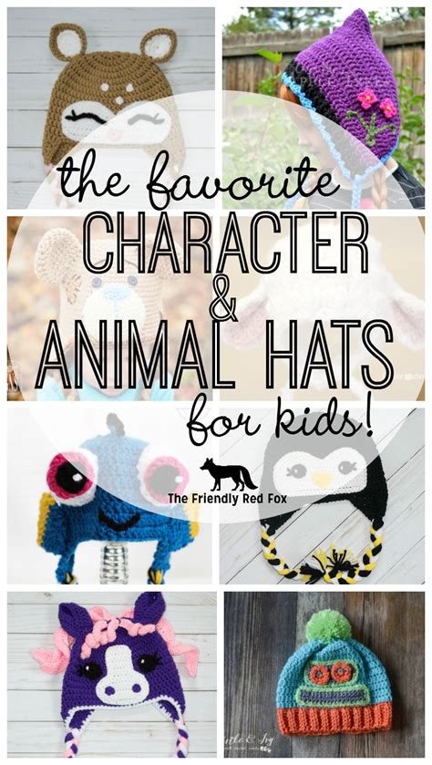 Character and Animal Crochet Hat Patterns