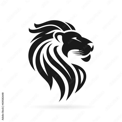 lion head logo design template, lion vector logo icon Stock Vector ...