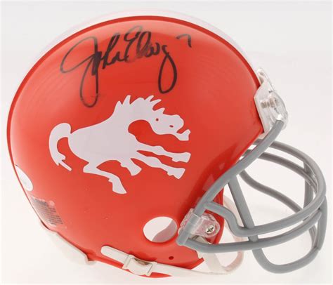 John Elway Signed Denver Broncos Throwback Mini Helmet (JSA COA ...