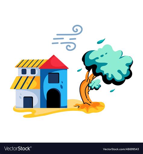 Wind storm Royalty Free Vector Image - VectorStock