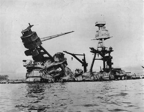 Wreckage of USS Arizona after Japanese Attack on Pearl Harbor | World ...