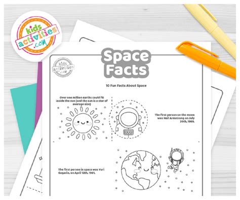 Fun Space Facts For Kids To Print and Learn - Oil Drum Art News