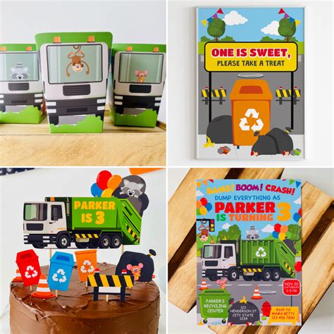 Garbage Truck Party Decorations Printable Kit | Pigsy Party – PigsyParty