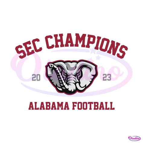 SEC Champions Alabama Football SVG - Oladino