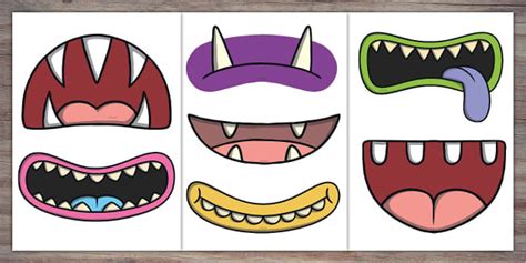 Easy Halloween Printable Monster Mouths | Twinkl Party