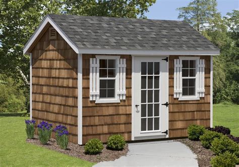 Amish A-frame Shed with Cedar Shake Walls