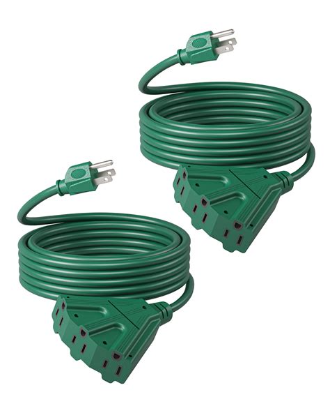 DEWENWILS 15 FT Outdoor Extension Cord with 3 Outlets for Christmas ...