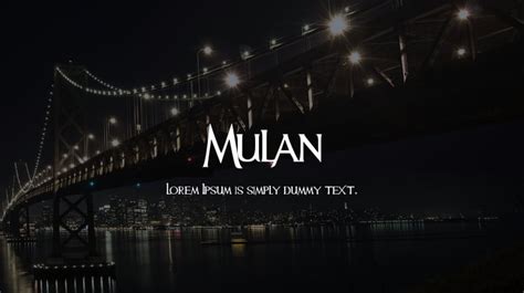 Mulan Font : Download Free for Desktop & Webfont