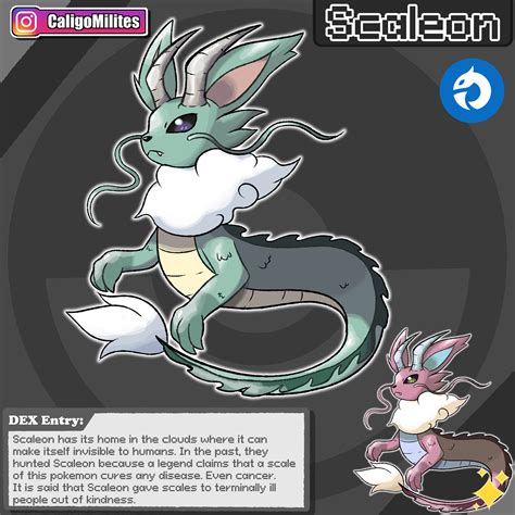 Scaleon: Dragon Type Evolution of Eevee : r/fakemon