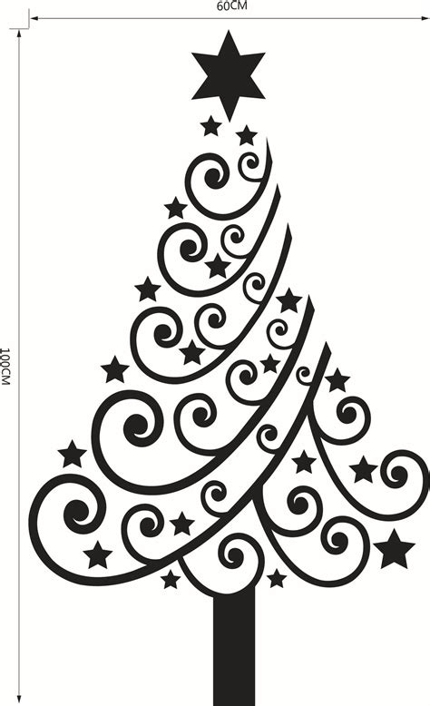 Black And White Christmas Tree Drawing at GetDrawings | Free download