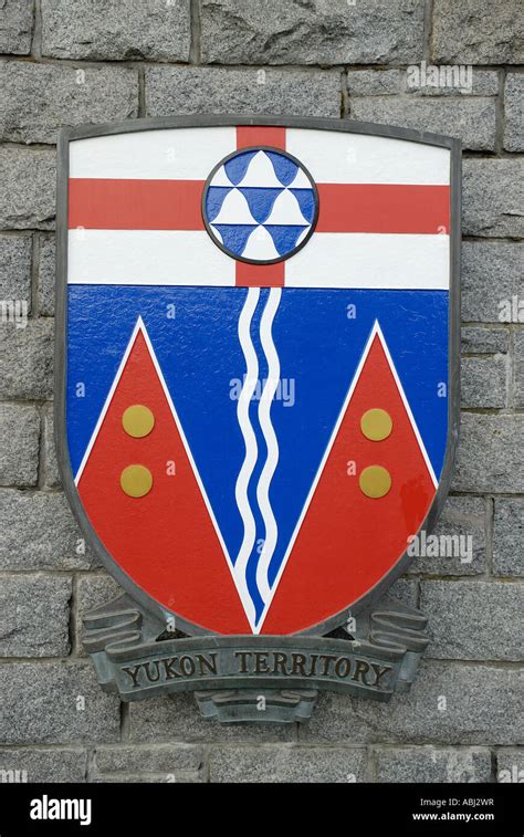 Yukon Territory coat of arms Stock Photo - Alamy