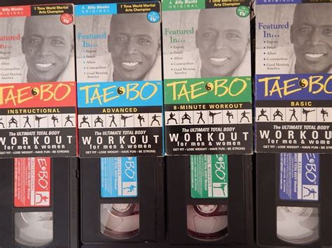 Lot of 4 Billy Blanks Tae Bo Workout VHS Tapes Instructional Basic ...