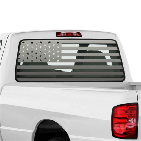 American USA US Flag Rear Window Vinyl Decal Back Window Sticker Compatible with Most Pickup ...
