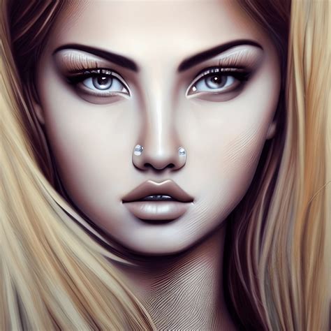 Beautiful Girls Face Hyper Realistic Intricate Detail · Creative Fabrica