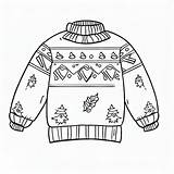 Free Printable Christmas Sweater coloring Page  Download Print Or sketch template