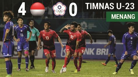 Full Highlights Indonesia (4) vs China Taipei (0) - U-23 Asian Games - YouTube