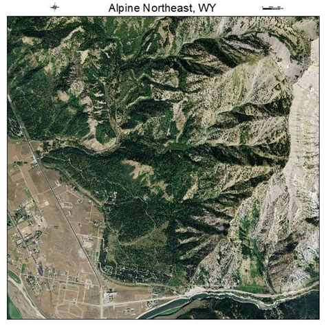 Aerial Photography Map of Alpine Northeast, WY Wyoming