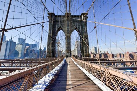 Brooklyn Bridge, Winter - New York CIty Stock Photo - Image of tourism, architecture: 50867624