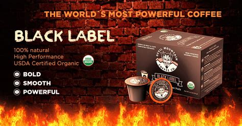 Buy Devil Mountain Coffee Black Label K Cup Coffee Pods, Dark Roast, Single-Serve Strong High ...