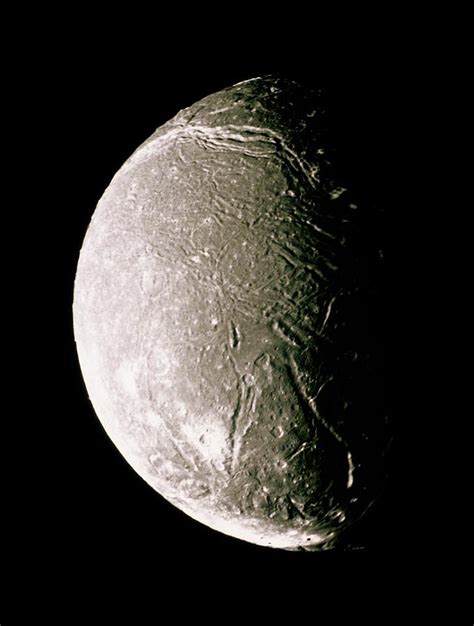 Voyager 2 Mosaic Image Of Uranus's Moon Ariel Photograph by Nasa ...