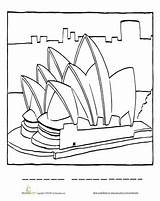 Sydney Opera House Coloring Page  Educational Worksheet sketch template
