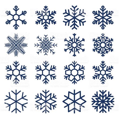 Set of vector snowflakes. Snowflake texture for decoration. Geometric ...