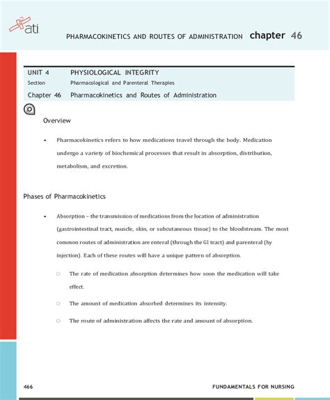 Miami Dade College, Miami - NURSING 1025 Chapter 46 - Pharmacokinetics ...