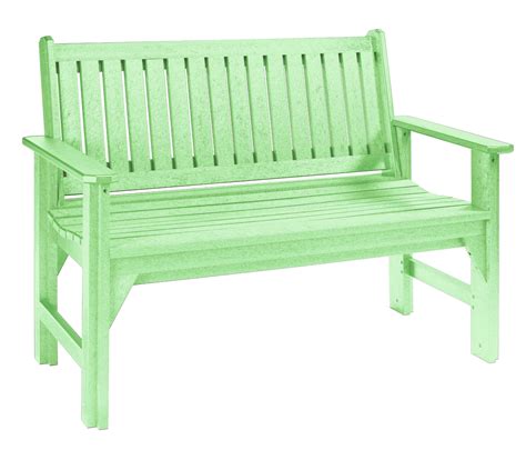 Generations Lime Green Garden Bench from CR Plastic (B01-15) | Coleman Furniture