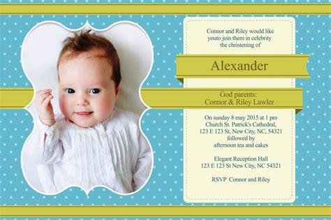 Boy Christening Invitations Template - SampleTemplatess - SampleTemplatess