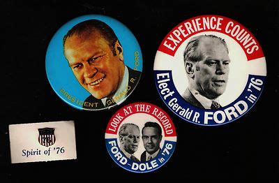 4 original GERALD FORD Presidential campaign buttons from 1976 ...