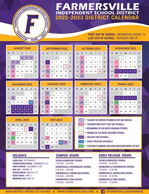 Farmersville 2022-2023 District Calendar is Unanimously Approved by FISD School Board ...