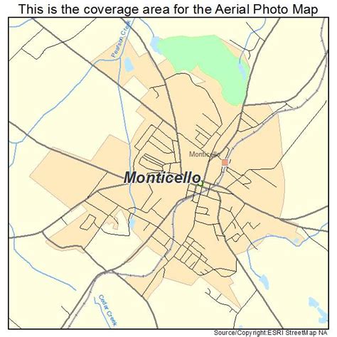 Aerial Photography Map of Monticello, GA Georgia