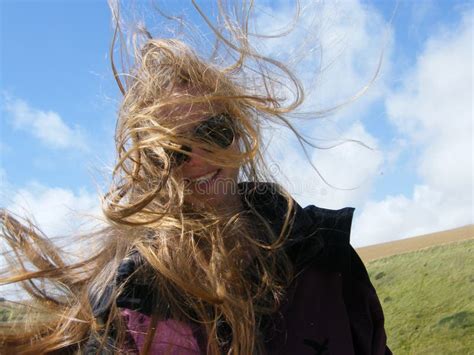 Hair Blowing In The Wind Stock Photography - Image: 12823042