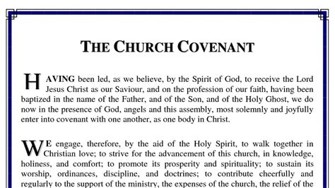 Church Covenants - YouTube