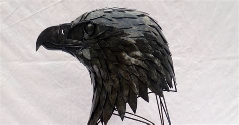 My Golden Eagle Sculpture Made Of Steel | Bored Panda