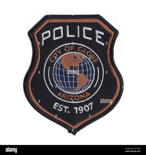 US police department patch isolated with white background Stock Photo ...