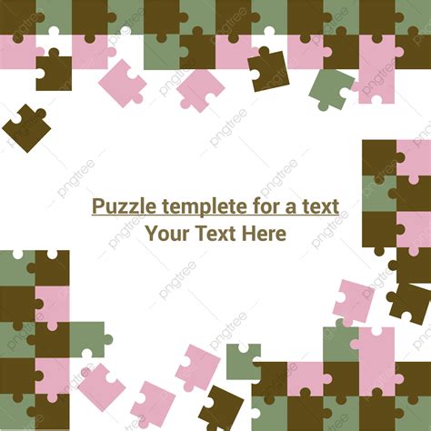 Templat Design Vector PNG Images, Puzzle Template Design Png, Puzzle Pieces, 3d, Pattern ...