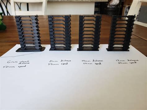 Retraction. Here are 4 different temp towers all at different ...