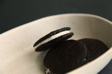 Homemade Dark Chocolate Oreos w/Vanilla Bean Center