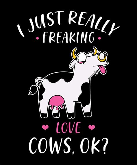 Cow Cows Love Funny Sayings Crazy Digital Art by Manuel Schmucker ...