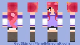 Pink Cat Girl Minecraft Skin