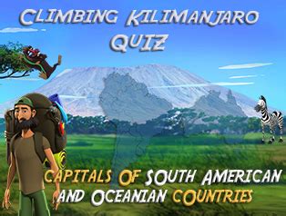 Climbing mountain Geo quiz : Capitals of South American and oceanian countries | Geography Quiz ...