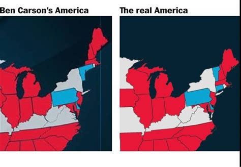 Ben Carson’s Campaign Made a US Map, Put a Bunch of States in the Wrong Place - Other Media news ...