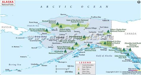 Alaska National Parks Map | Alaska national parks, National parks map ...