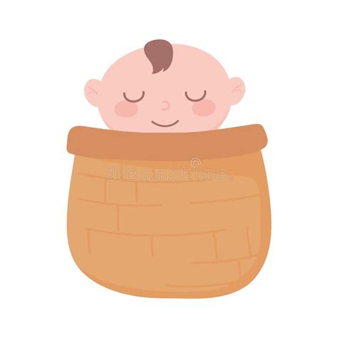 Baby Basket Cartoon Stock Illustrations – 3,694 Baby Basket Cartoon ...