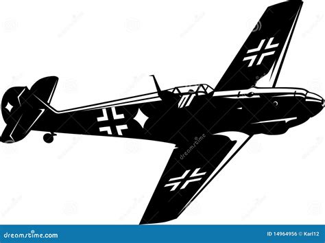 Fighter Messerschmitt Bf 109 Royalty Free Stock Image - Image: 14964956