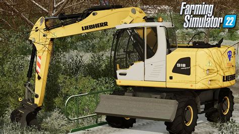 👷FIRST EXCAVATOR FOR FS22 IS OUT | LIEBHERR 918C | FARMING SIMULATOR 22 ...